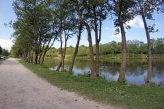 Road access down one side - Fishing in Lancashire